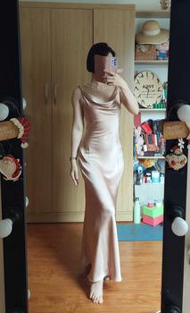 Product Review of | Jaine Dress | Đầm Lụa Cổ Đổ Xoắn Dây Đổ Lưng Không Dây Kéo Không Mút from T**g T**n 1