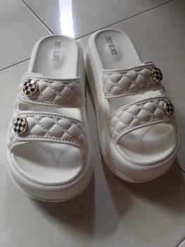 Product Review of 【GSI Shoes】Sandal Wanita Sendal Selop Wedges Wanita Kekinian Bahan Karet EVA Rubber Elastis Empuk dan Ringan Jelly Shoes heel slippers from p**9 1