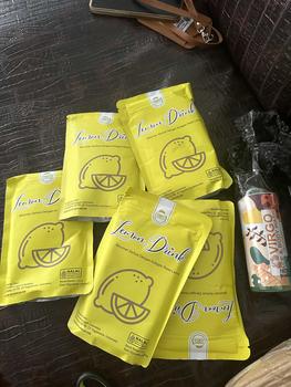 Product Review of Mabello 5 Pouch Minuman Serbuk Lemon   glutathione Drink/ Free Sabun Cair/Bubuk/ Powder from F**i 0