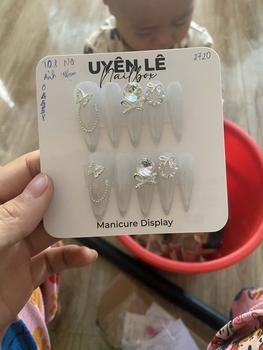 Product Review of T01 Nail box mắt mèo, mix charm + đá khối phù hợp đi tiệc, cô dâu, kỷ yếu from H** N**5 0