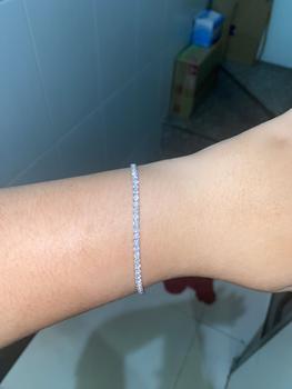 Product Review of Lắc tay bạc Ý 925 mạ vàng trắng kiểu dáng dây rút DUYSON SILVER, vòng tay nữ bạc xi kim đính đá CZ 5A  cao cấp [LTXK2] from T** ** B** ** 1