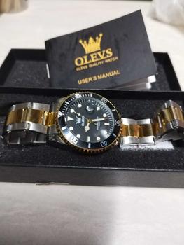Product Review of OLEVS Watch Men Green Oyster Watches Waterproof Luminous Pointer Date Stainless Steel Multifunction Dial 5885 from J**n B**n 0