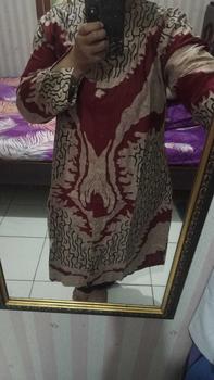 Product Review of Tunik Kancing terbaru modern dress, Pakaian muslim wanita lengan panjang tunik batik Katun Nyaman from D**h 0