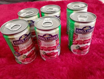 Product Review of Paket 6 pcs King's Fisher Sarden mini saus sambal Makanan Kaleng 155g kings fisher from c**i 0