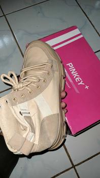 Product Review of PINKEY P018 Sepatu Wanita Sneakers Boots Shoes Canvas Karet from U**h 2