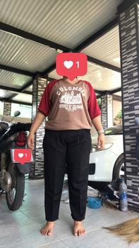 Product Review of G48 กางเกงเอวสูง มีตั้งเเต่ไซส์ S - 7XL กางเกง 8ส่วน ทรงบอย ซิปหน้า  ผ้าเปเป้ มีตั้งเเต่ไซส์ S - 7XL ผู้หญิง Outfits เสื้อผ้า Clothing Women Pants Lady from อ**. 0
