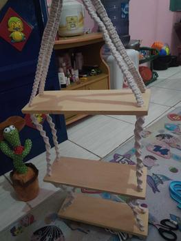 Product Review of Macrame ambalan Kayu - Rak dinding 3 susun - Dekorasi kamar - Tempat make up Dipasang di Dinding from ~**~ 0