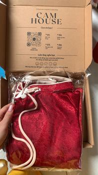 Product Review of Áo dài truyền thống nữ Hạ Kì [Cam House] chất liệu lụa gấm tà dáng rộng thiết kế tay lỡ cổ lệch đính nơ họa tiết hoa in nổi cao cấp from A**🍀 0