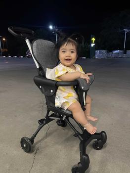 Product Review of รถเข็นเด็กรุ่นล่าสุด แถมเบาะ เบาะใหญ่ แบบ4ล้อ สามารถล็อกล้อได้ พับเก็บได้ PUล้อใหญ่ น้ำหนักเบา รับน้ำหนักได้30kg. รุ่น：TC16 from ค**น แ**ะ ** 0