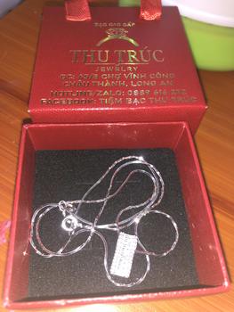 Product Review of Phụ kiện Dây chuyền mì xoắn khúc 1li +Mặt trụ - Bạc thật Thu Trúc cho Phụ nữ Trang Sức from l**1 1