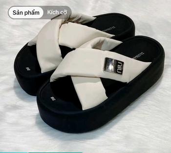 Product Review of DÉP NỮ Đế Bằng THỜI TRANG D04 2 QUAI CHÉO CHẤT DA ĐẾ Cao Su CAO 5CM ÊM NHẸ CHỐNG TRƠN from 𝐍**🍀 0
