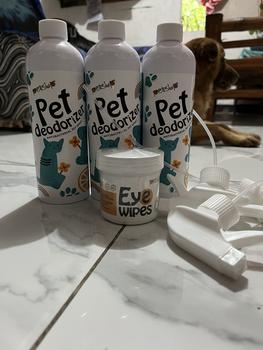 Product Review of Petsup Pet Deodorizer Bundle - 3PCS Multi-Purpose Spray Odor Eliminator 500ML + Free Eye Wipes from R**2 2