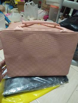 Product Review of DEVILA LUXURY NUDE PINK BOXES WATERPROOF TRAVEL BAG MEDIUM SIZE - Tas Koper Motif Kotak Mewah Murah Perempuan Mudik from b**s 0