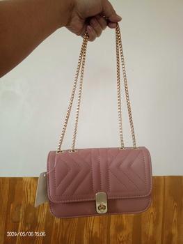 Product Review of MIMISO Ladies Quilted Chain Sling Bag for women 2-way crossbody double chain strap shoulder bags PU leather Elegant phone bag Twisted lock Design HH2350 from S**5 3