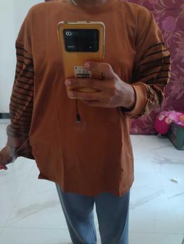 Product Review of QR PROJECT ID - KAOS POLOS OVERSIZE LENGAN PANJANG STRIPE SALUR WITH SLIT from A** 0