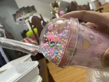 Product Review of 450ML Creative Kuromi Mug Cute Cartoon Cinnamon Dog Double Straw Mug Children's Girl Gift Bottle Cup from M**z 1