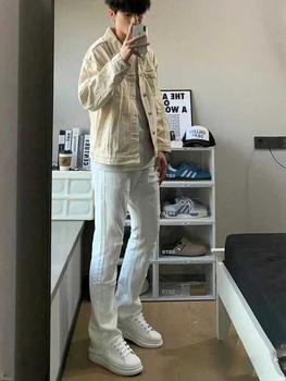 Product Review of Life cycle Quần Jean Rách Tua Rua Phong Cách Mỹ Dành Cho Cặp Đôi, Xu hướng, Quần Ống Loe Siêu Nhỏ, quần jeans nam，quần màu đen boy phố，rock revival chính hãng，boyfriendjeans，cao cấp，bonkers，shiny Menswear Pants from u**0 2