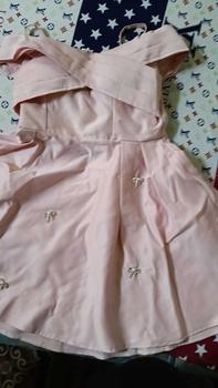 Product Review of Đầm tafta phối nơ đá 2 dây trễ vai nhấn eo dáng xòe cho nữ - Women Dress Voi from S**y 0