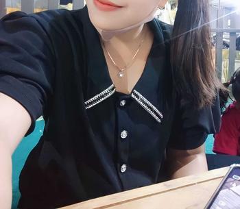 Product Review of Jaddmei”Oliv top model tali belakang semi crop premium bangkok Kancing Tebal Wanita Slim Denim Atasan Denim from F**a 0