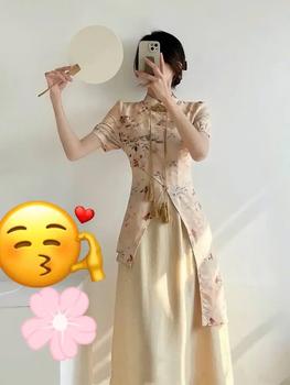 Product Review of Đầm dài Xường Xám 2024 Cho Phụ Nữ tay ngắn A-Line Thanh Lịch Truyền Thống Quần Áo Cho Đền hàng ngày đơn giản Những Dịp đồng phục học sinh Áo dạ tiệc dài Căng Ra Women Dress Kim Tuyến from C**g k**g t**g 🌷** 3