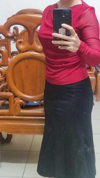 Product Review of Áo Nữ CChat Women Top Dáng Ôm Chất Lưới Xếp Vai Vải Nhập Khẩu 23TDC2013OT from T**y 1