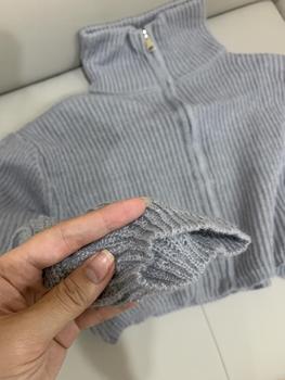 Product Review of [XẢ KHO] Áo khoác cardigan len trơn croptop cổ cao khóa kéo form rộng [KC4483] Nữ Kem Women from N**h 2