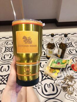 Product Review of แก้วครบชุด!! ได้ครบชุด 5ชิ้นตามภาพ แก้วเก็บความเย็น ขนาด 30ออนซ์ สแตนเลสเกรด304 ลายลีโอ from 👱**️ N** n** ♥** 0