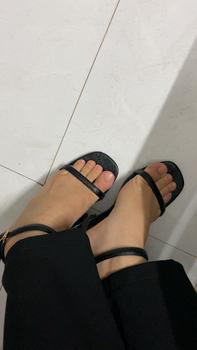 Product Review of [Form nhỏ tăng size] Giày Sandal Gót Vuông 7P Quai Ngang Dây Mảnh HADU M7119 Da Vân Cao Cấp, Bảo Hành 12T DéP Nữ Shoes from p**7 0