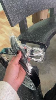 Product Review of Thắt Lưng Nữ, Thiết Kế Cổ Điển Phong Cách Gợi Cảm, Thắt Lưng Quần Cô Gái Nóng Bỏng, Đính Kim Cương Giả, Màu Đen, Phụ Kiện Quần Jean Dễ Phối Đồ from T** 0