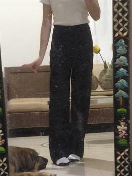 Product Review of 919 JEANS Wide Leg Pants Maong Mom's Jeans Highwaist Boyfriend Outfit Dancer for Women Cotton Womenswear : Waist Size 24" - 32" from ** 0