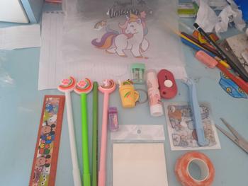 Product Review of Pouch Set alat tulis viral alat-alat sekolah aesthetic Pulpen pensil penggaris dll Penghapus Rautan Stationery from z**a 0
