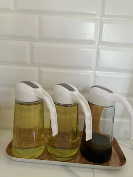 Product Review of [COD] OIL POT 630ML - BOTOL KACA TEMPAT MINYAK GORENG from H**e 0