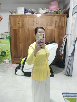 Product Review of Áo bà ba(không kèm quần) gấm hoa hồng nữ - Chất liệu cao cấp, tôn dáng và tôn da - Kem, Voi Women Nhung Top đồ lam [G10] from N**n K**u 0