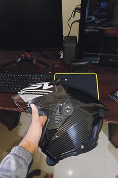 Product Review of HELM Half Face RSV NEW WINDTAIL CARBON GLOSSY  Motorcycle from R**🚀 0