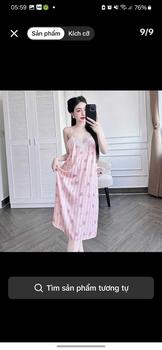 Product Review of [40-65kg] V11 Váy ngủ nữ lụa latin viền ren in hoạ tiết mặc nhà sang chảnh from B**i 0