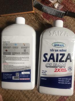 Product Review of MUA 2 CHAI TẶNG 2 QUÀ -  COMBO 2 Chai Tẩy Đa Năng SAIZA 1000ml Làm Sạch Hiệu Quả Tặng 1 Miếng Chà Nhám và 1 Cọ Chà Khe Hở from 5**😍 1