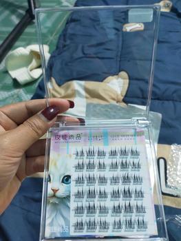 Product Review of Lông mi giả sẵn keo, mi tự dính, Mi Giả tái sử dụng, Chống Nước 24H Dáng Hàn Quốc | Combo 4 Đôi Tặng Keo | Bao Bì Cao Cấp - Dành Cho Mắt Một Mí/Tròn from M**n 0