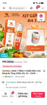 Product Review of [ MUA 1 TẶNG 1 CUỘN KOC ] Xịt Gừng Đa Tầng COOL-OIL X3 - Chiết Xuất Gừng, Nghệ, Tiêu, Bạc Hà Vinny Care - Chai 50ml  Dưỡng Body from b**5 0