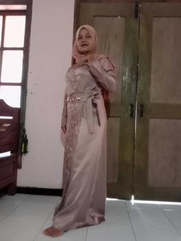Product Review of Kinan Gaun Lebaran 2025 Gamis Brukat Dress Pesta Wanita Kondangan Muslim Remaja Bridesmaid Gaun Seragaman Dewasa Mewah Muslimah Simple Midi from K**a 0