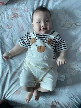 Product Review of Áo Liền Quần ngắn Tay Cho Em Bé Trai Và Bé Gái, Hàng Mới Về Mùa Hè, INS, Làm Bằng Bông, Có Nối Hình Gấu Nhỏ Thiết Kế Hoạt Hình, Thích Hợp Cho Em Bé 0-18 Tháng from Y** y**e 0