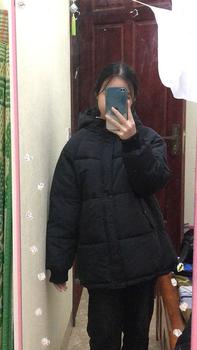Product Review of Áo phao béo nữ có mũ chất Poly Cotton Trơn Trần Bông Siêu Ấm, Áo Phao Béo Nữ Hàn Quốc 2023 from c**🧿 0