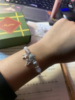 Product Review of Vòng tay An gem đá năng lượng Aquamarine mix Trắng full charm, lắc tay đá tự nhiên phong thuỷ phụ kiện đeo tay nữ quà tặng sinh nhật giáng sinh Noel Tết Valentine [TẶNG HŨ ĐÁ NĂNG LƯỢNG] from h**. 0