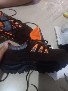 Product Review of sepatu safety pria ujung besi double suede cream tan brown boots karet sepatu Kerja Shoes Hitam Black from P**a G**. 0
