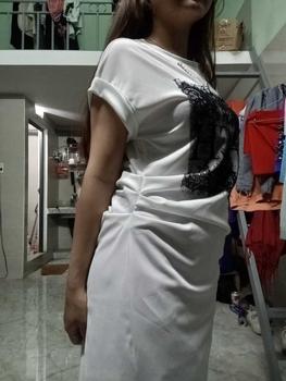 Product Review of Váy Xếp Ly In Chữ Xẻ Tà, Phong Cách Dễ Thương Và Gợi Cảm, Cổ Thuyền ngắn Tay, Váy Midi, Eo Thon, Thích Hợp Cho Mùa Hè 2024 from M** s**🐉 0