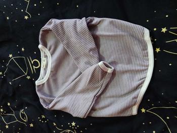 Product Review of Áo Kẻ Nỉ Cotton Cổ Viền 003 , Fom dáng rộng co dãn thoải mái 2023 from q**1 0