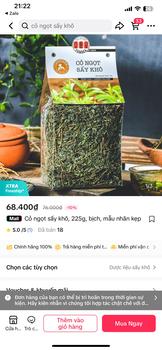 Product Review of Cỏ ngọt sấy khô, 225g, bịch, mẫu nhãn kẹp from r** 0