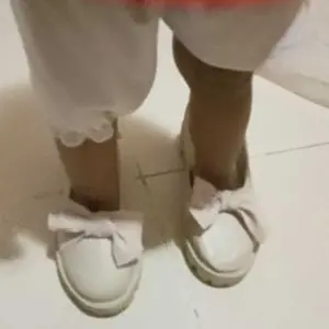 RAINDROPSHOES - PLATFORM SHOES WANITA LOLITA MARY JANES MUTIARA JAPANESE Heels Putih