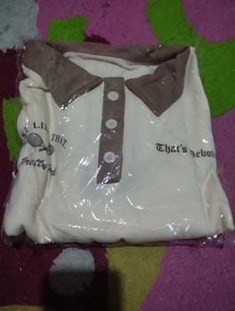 Product Review of JUST LIKE THAT SWEATER CROOPE - SWEATER CROP WANITA KERAH KANCING baju bandung Fit Fleece from e** 0