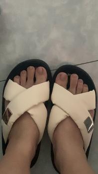 Product Review of DÉP NỮ Đế Bằng THỜI TRANG D04 2 QUAI CHÉO CHẤT DA ĐẾ Cao Su CAO 5CM ÊM NHẸ CHỐNG TRƠN from k**h 0