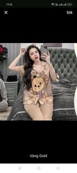 Product Review of Đồ Bộ Pijama Lửng Lụa Xước Hình Gấu Và Cô Gái Mau Mới 6 Màu Sắc Tay Ngắn Freesize 40-58Kg &Bigsize 60-75Kg Women from M** S**n ♥**️ 1